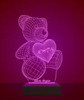 Lámpara oso corazón